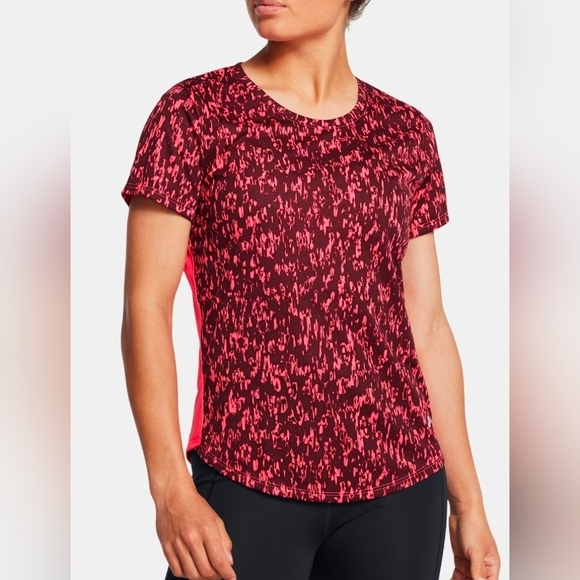Under Armour Tops - Under Armour Launch Speed Stripe Printed Short Sleeve Running